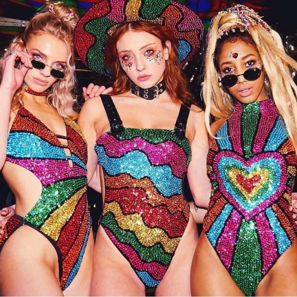 Easy Tiger Sequin Rainbow Bodysuit